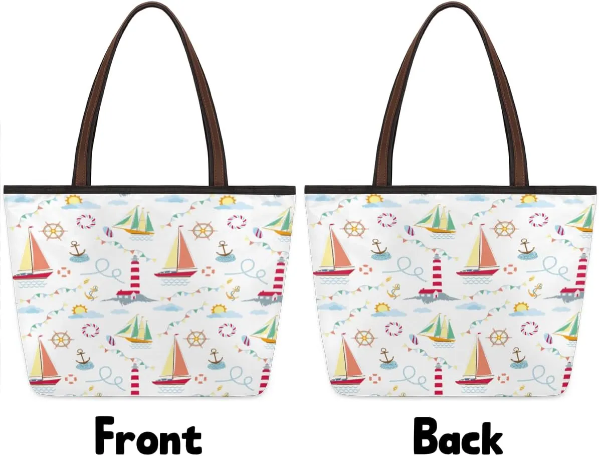 Tote Bag for Women with Zipper Large Capacity Top Handle Casual Shoulder Bag Handbag Reusable Shopping