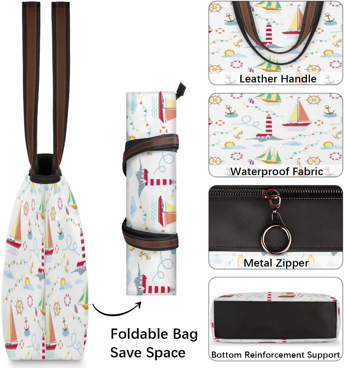 Tote Bag for Women with Zipper Large Capacity Top Handle Casual Shoulder Bag Handbag Reusable Shopping