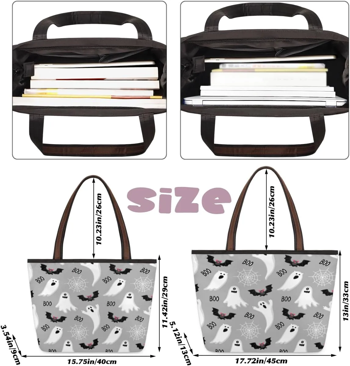 Tote Bag for Women with Zipper Large Capacity Top Handle Casual Shoulder Bag Handbag Reusable Shopping