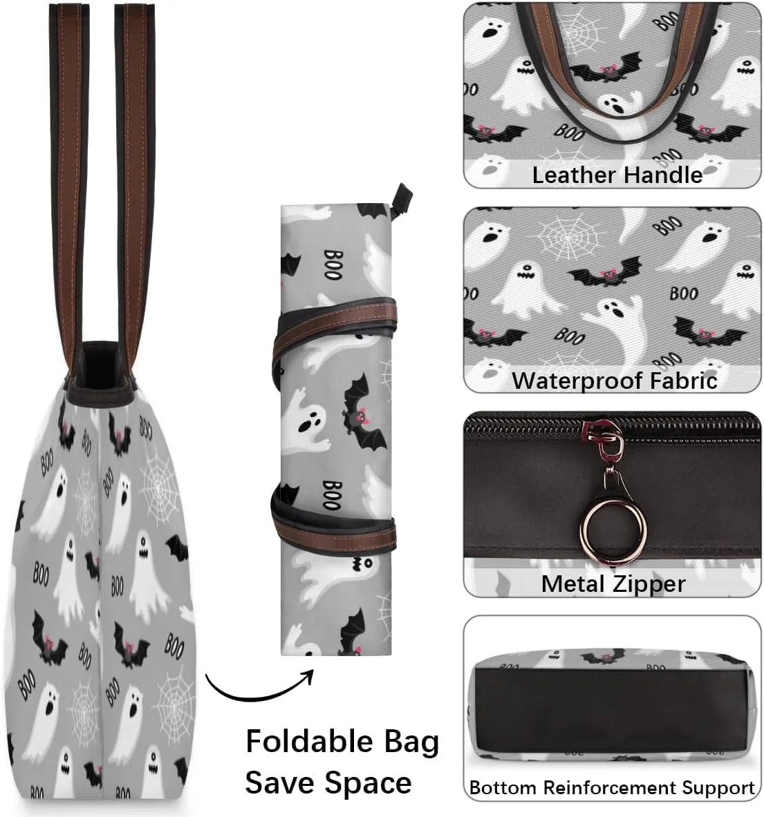 Tote Bag for Women with Zipper Large Capacity Top Handle Casual Shoulder Bag Handbag Reusable Shopping