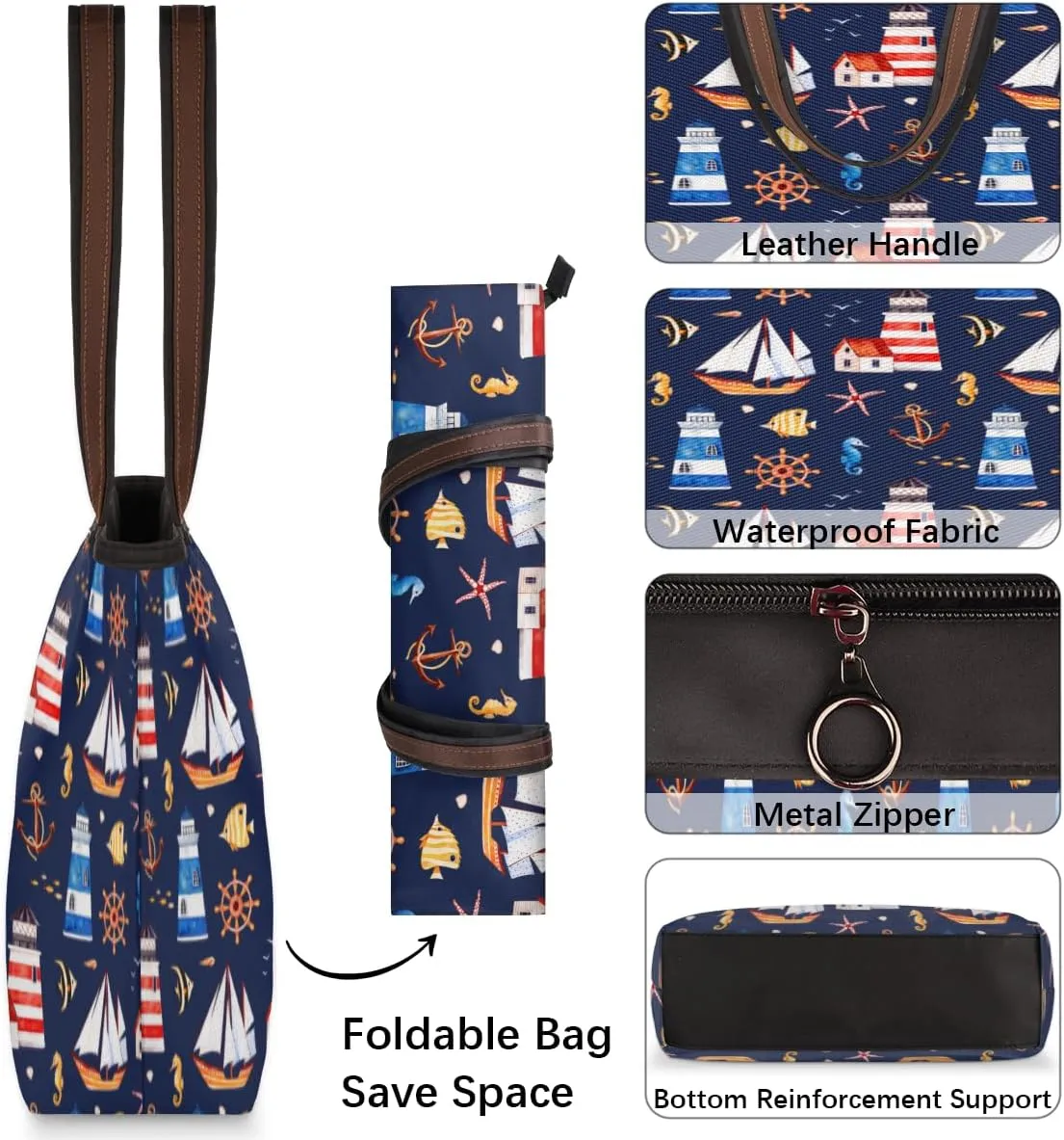 Tote Bag for Women with Zipper Large Capacity Top Handle Casual Shoulder Bag Handbag Reusable Shopping