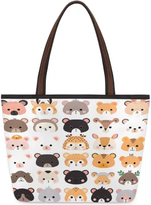 Tote Bag for Women with Zipper Large Capacity Top Handle Casual Shoulder Bag Handbag Reusable Shopping