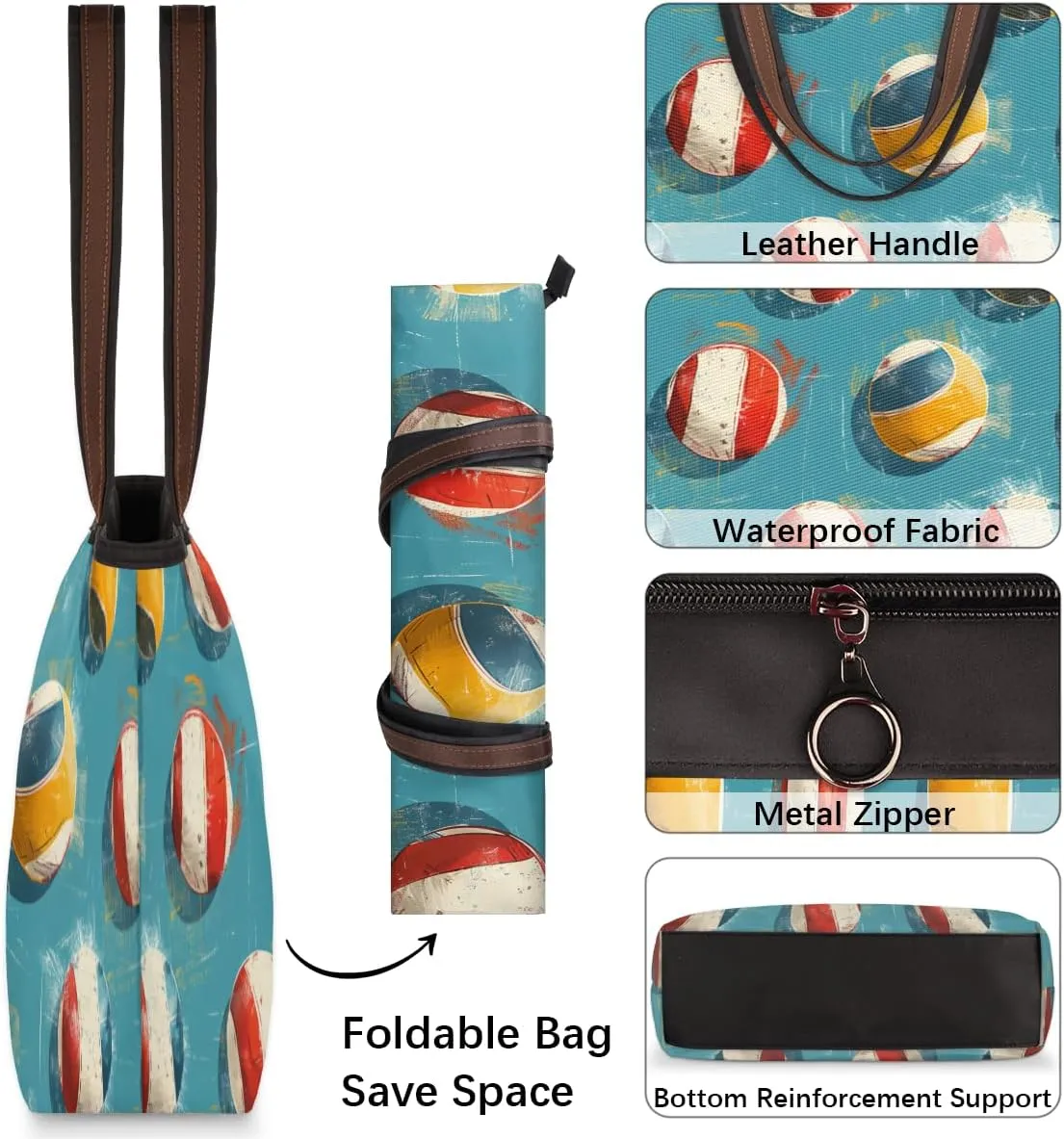 Tote Bag for Women with Zipper Large Capacity Top Handle Casual Shoulder Bag Handbag Reusable Shopping