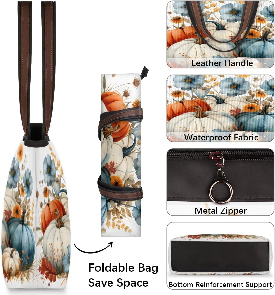 Tote Bag for Women with Zipper Large Capacity Top Handle Casual Shoulder Bag Handbag Reusable Shopping