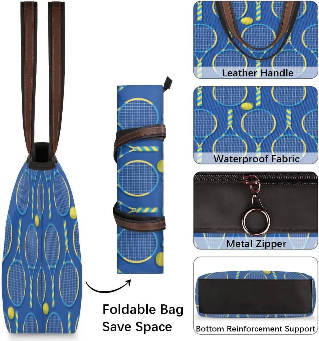 Tote Bag for Women with Zipper Large Capacity Top Handle Casual Shoulder Bag Handbag Reusable Shopping