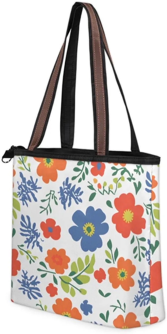 Tote Bag for Women with Zipper Large Capacity Top Handle Casual Shoulder Bag Handbag Reusable Shopping