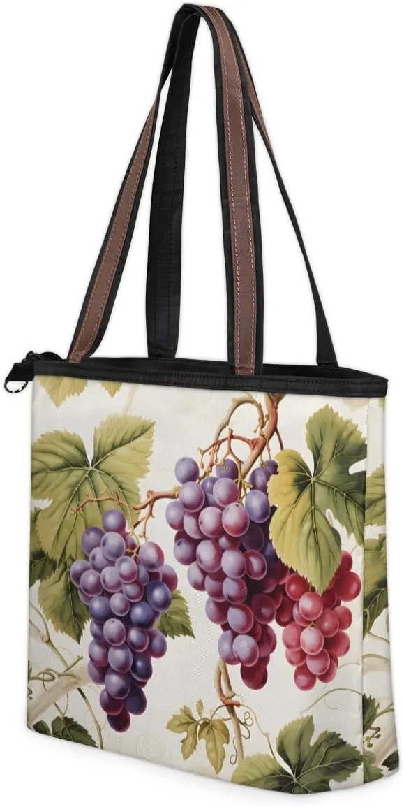 Tote Bag for Women with Zipper Large Capacity Top Handle Casual Shoulder Bag Handbag Reusable Shopping