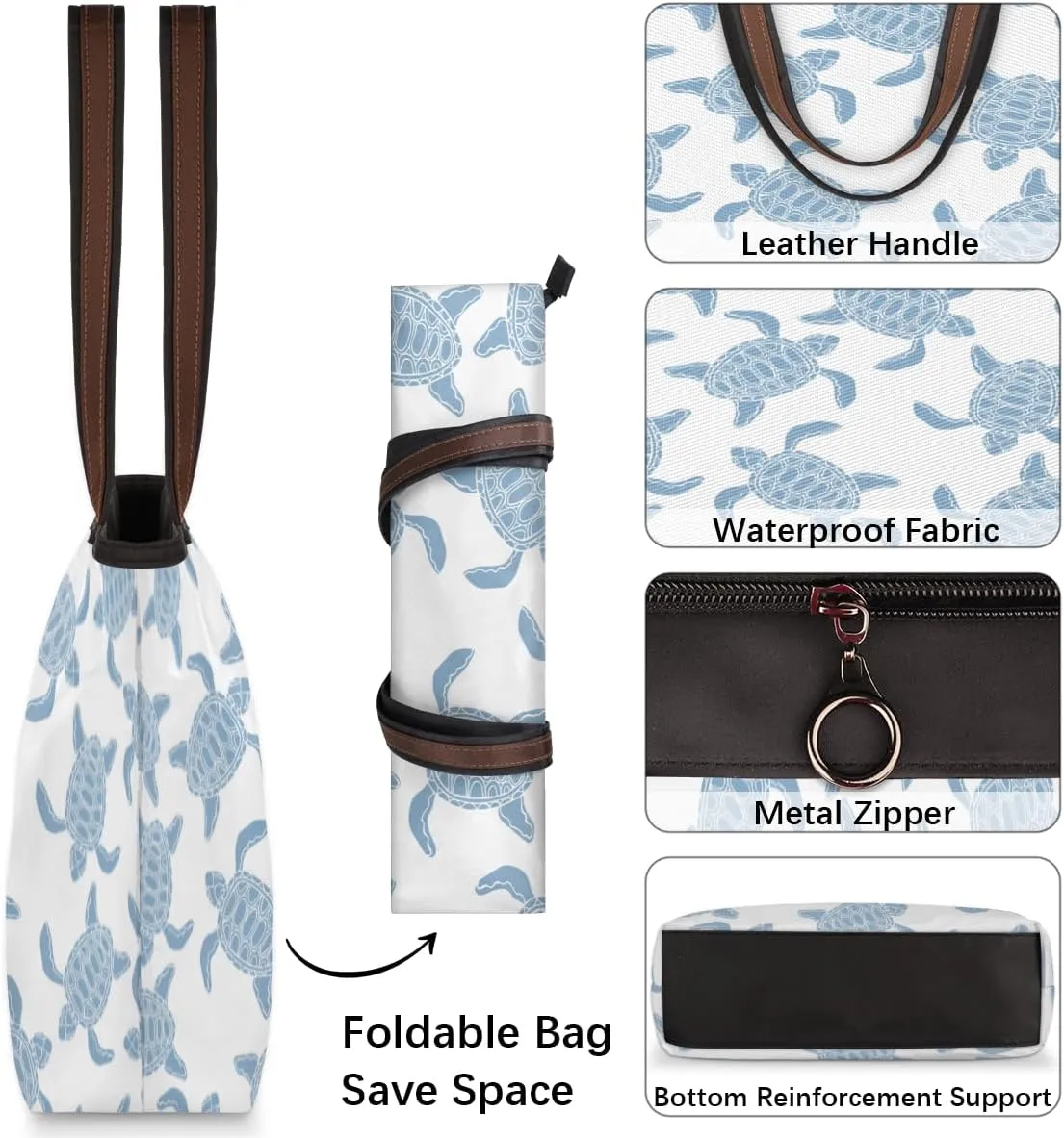 Tote Bag for Women with Zipper Large Capacity Top Handle Casual Shoulder Bag Handbag Reusable Shopping