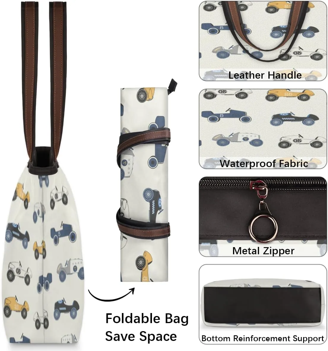 Tote Bag for Women with Zipper Large Capacity Top Handle Casual Shoulder Bag Handbag Reusable Shopping