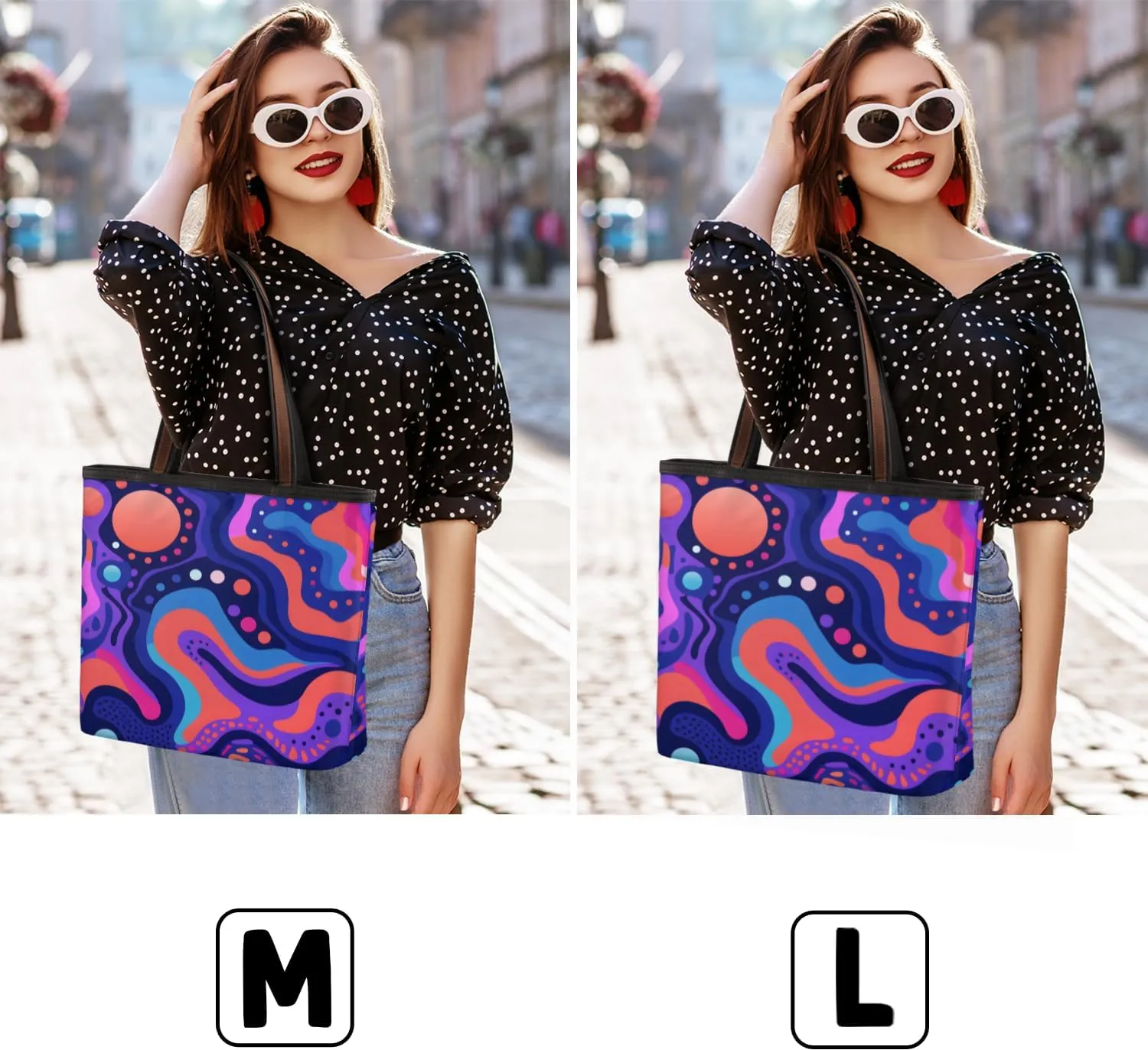 Tote Bag for Women with Zipper Large Capacity Top Handle Casual Shoulder Bag Handbag Reusable Shopping