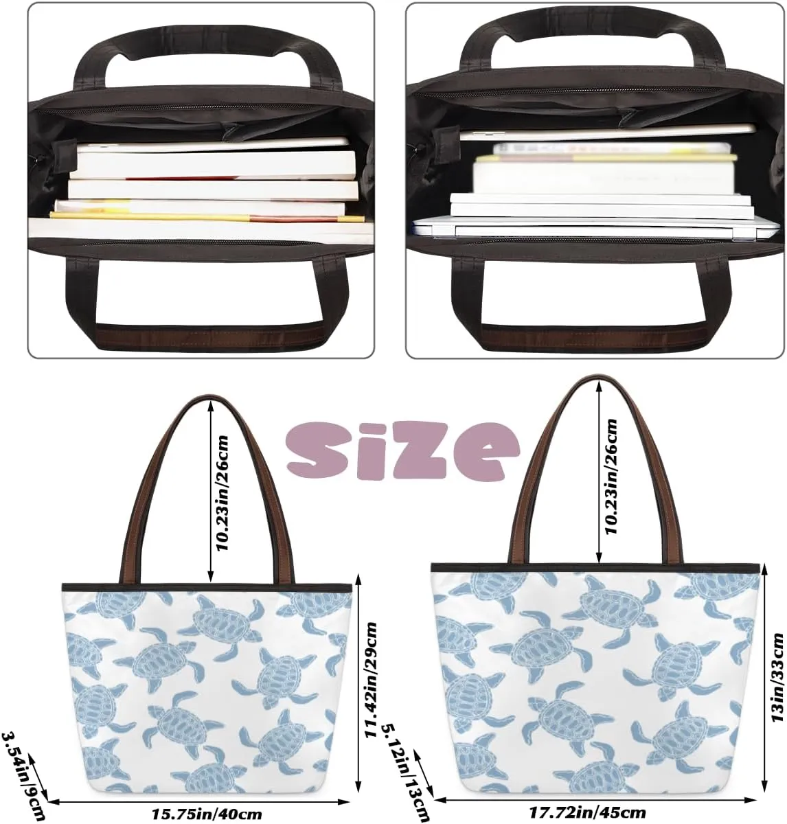 Tote Bag for Women with Zipper Large Capacity Top Handle Casual Shoulder Bag Handbag Reusable Shopping