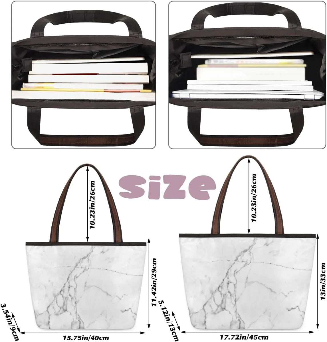 Tote Bag for Women with Zipper Large Capacity Top Handle Casual Shoulder Bag Handbag Reusable Shopping