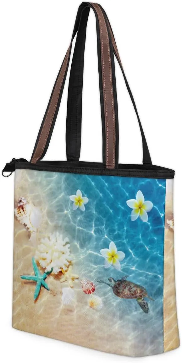 Tote Bag for Women with Zipper Large Capacity Top Handle Casual Shoulder Bag Handbag Reusable Shopping