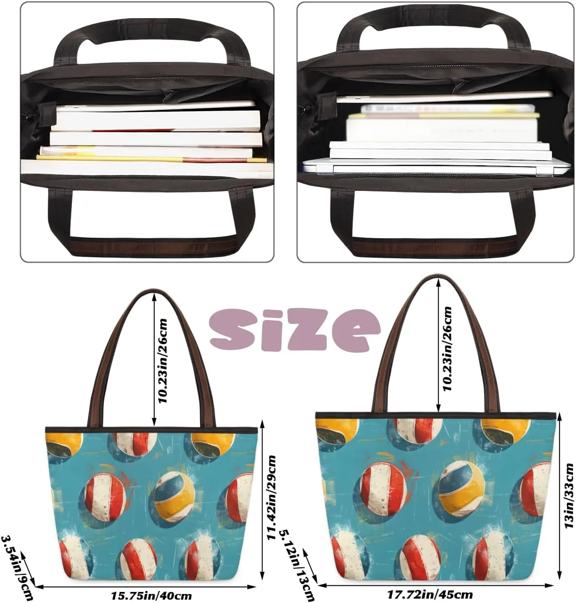 Tote Bag for Women with Zipper Large Capacity Top Handle Casual Shoulder Bag Handbag Reusable Shopping