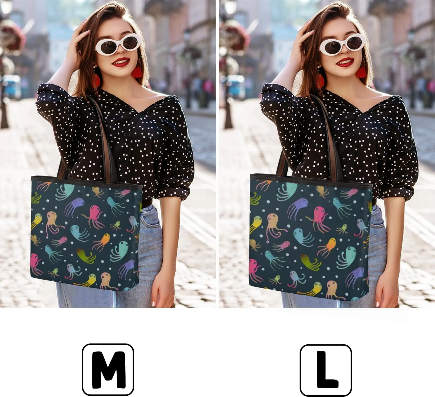 Tote Bag for Women with Zipper Large Capacity Top Handle Casual Shoulder Bag Handbag Reusable Shopping