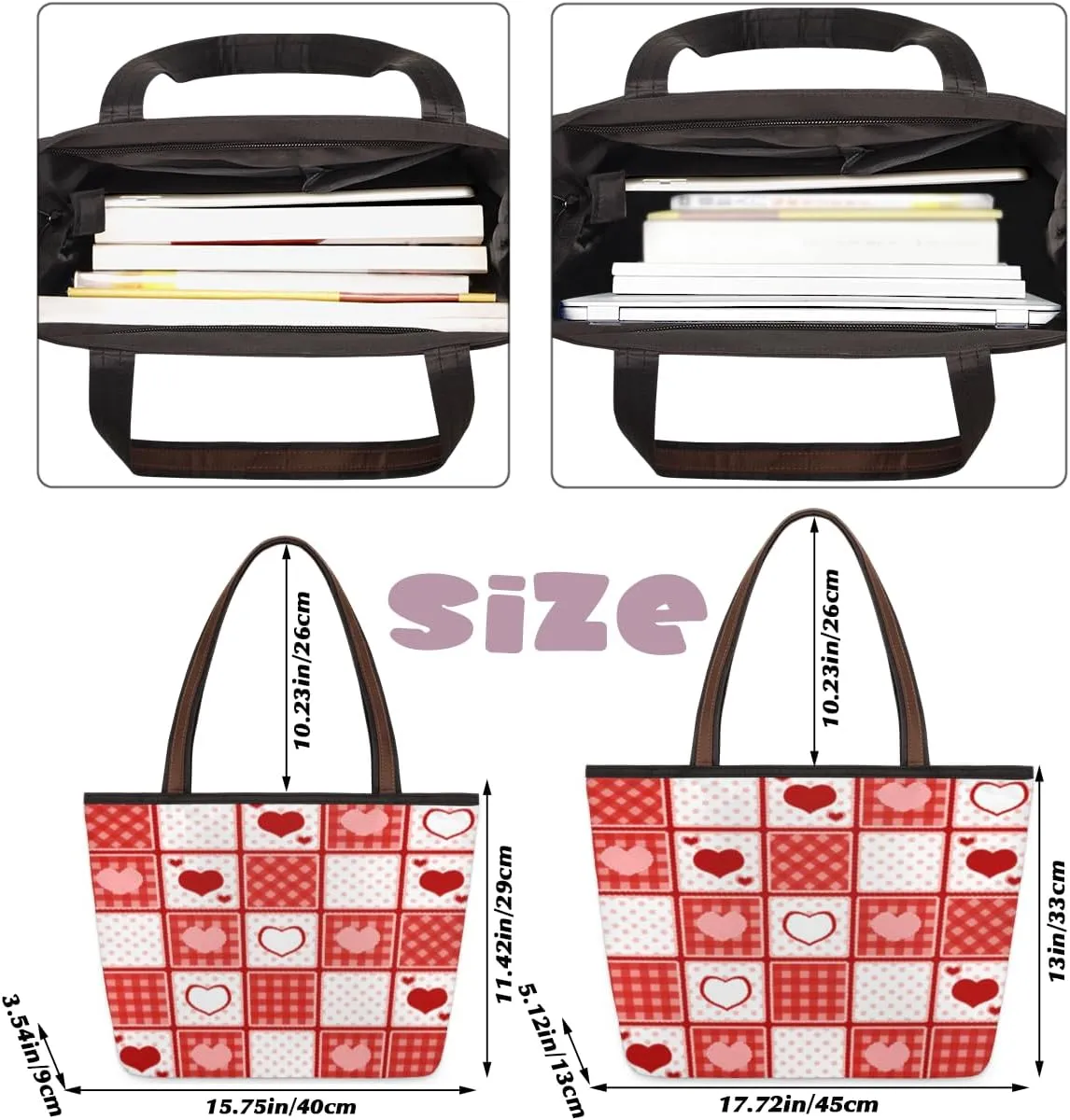 Tote Bag for Women with Zipper Large Capacity Top Handle Casual Shoulder Bag Handbag Reusable Shopping