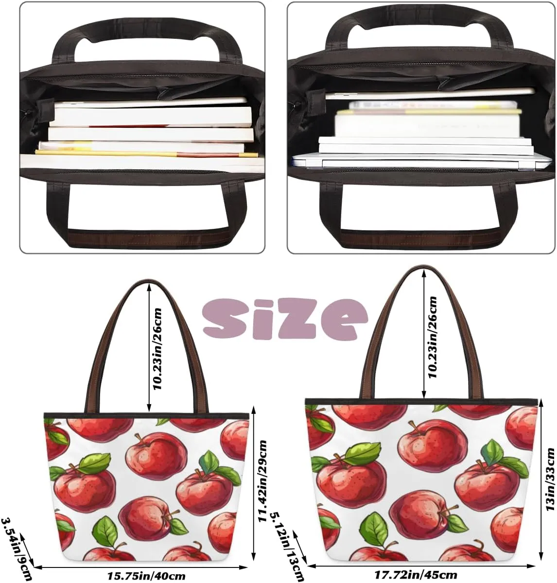 Tote Bag for Women with Zipper Large Capacity Top Handle Casual Shoulder Bag Handbag Reusable Shopping