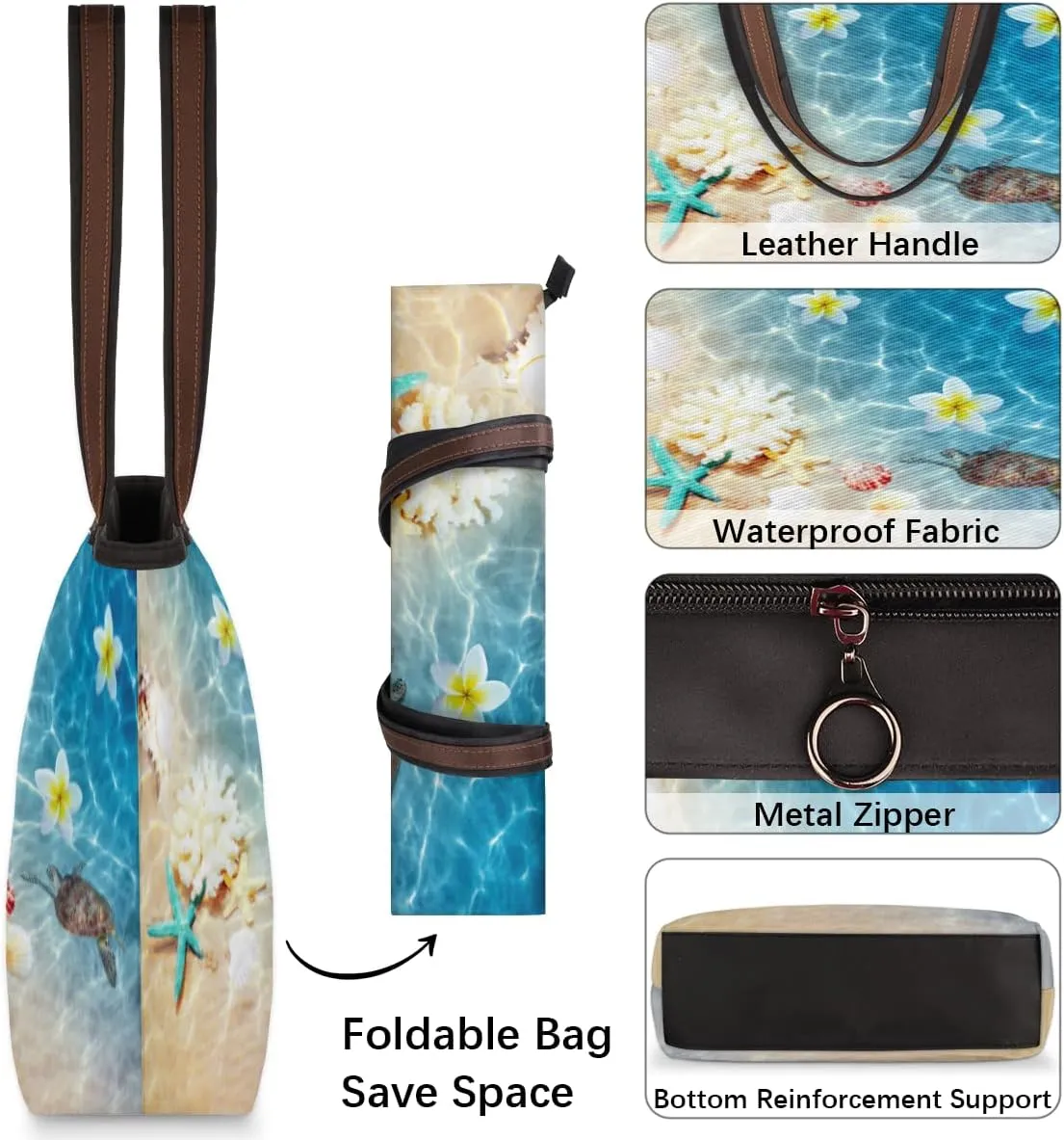 Tote Bag for Women with Zipper Large Capacity Top Handle Casual Shoulder Bag Handbag Reusable Shopping