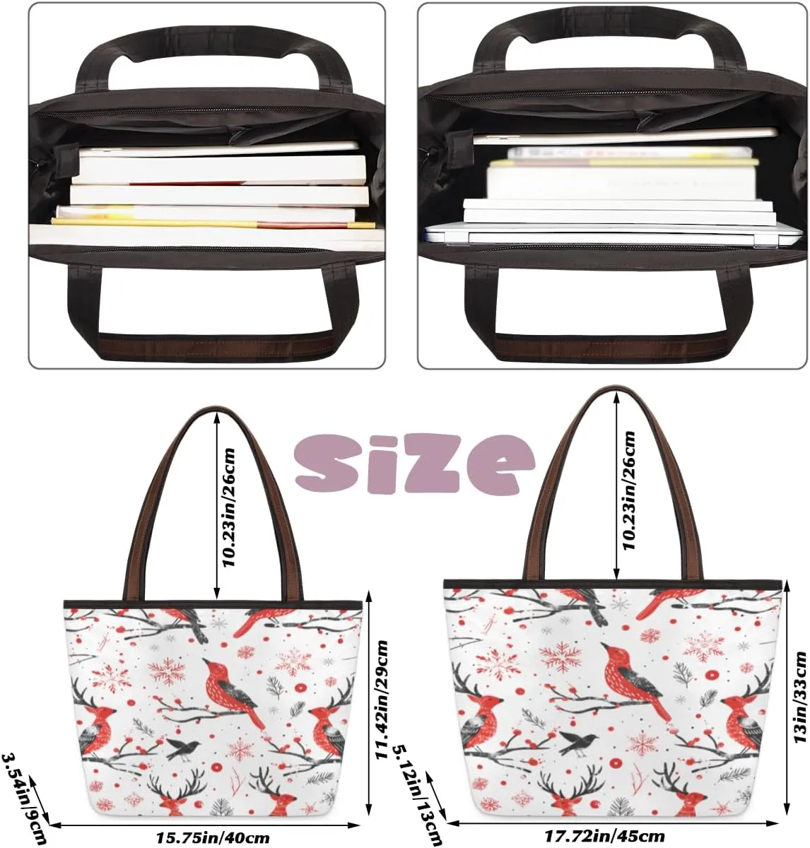 Tote Bag for Women with Zipper Large Capacity Top Handle Casual Shoulder Bag Handbag Reusable Shopping