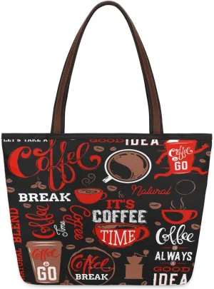 Tote Bag for Women with Zipper Large Capacity Top Handle Casual Shoulder Bag Handbag Reusable Shopping