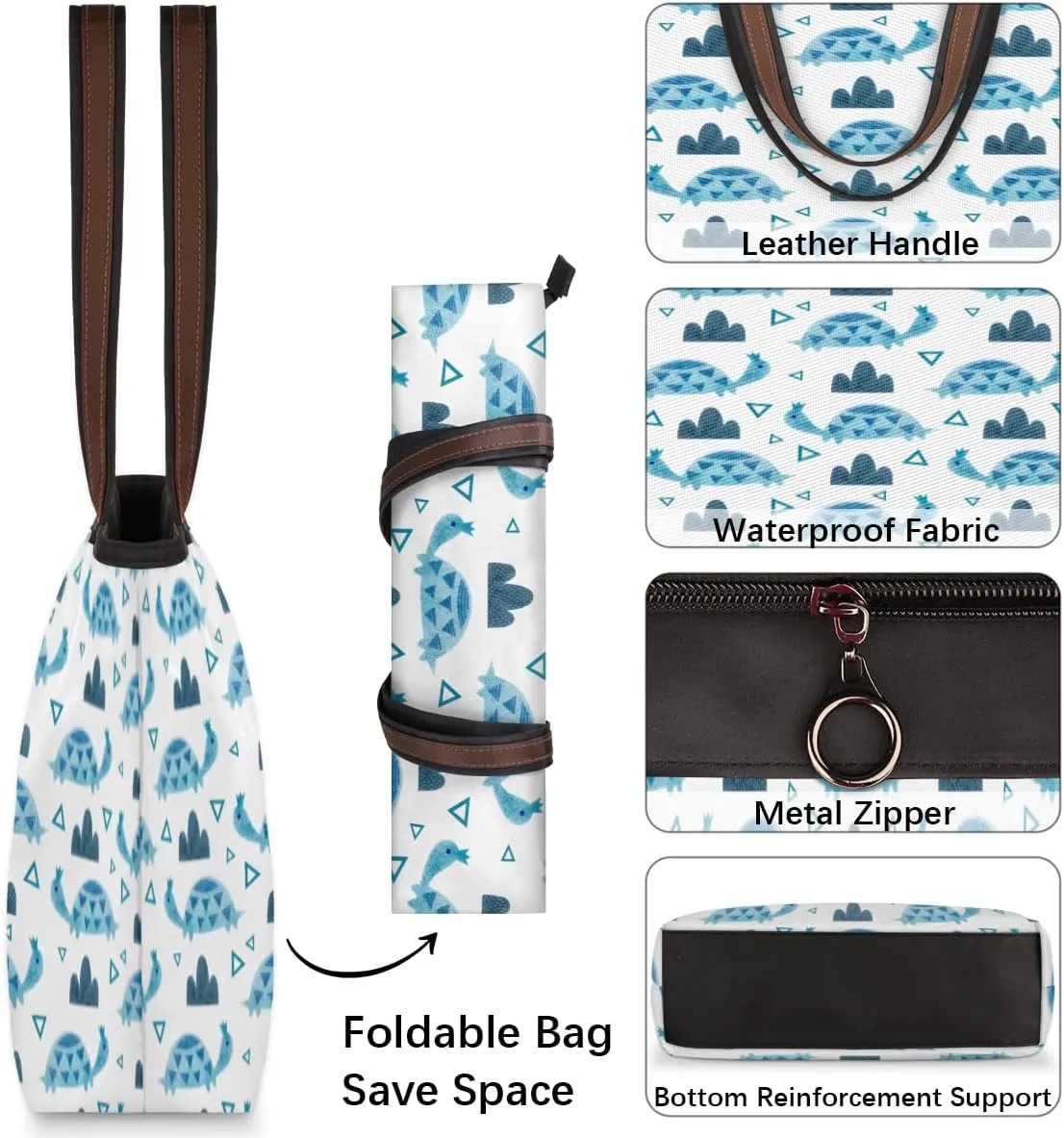 Tote Bag for Women with Zipper Large Capacity Top Handle Casual Shoulder Bag Handbag Reusable Shopping