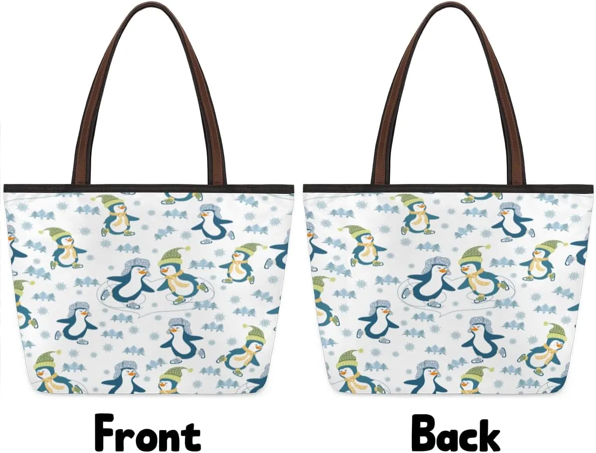Tote Bag for Women with Zipper Large Capacity Top Handle Casual Shoulder Bag Handbag Reusable Shopping