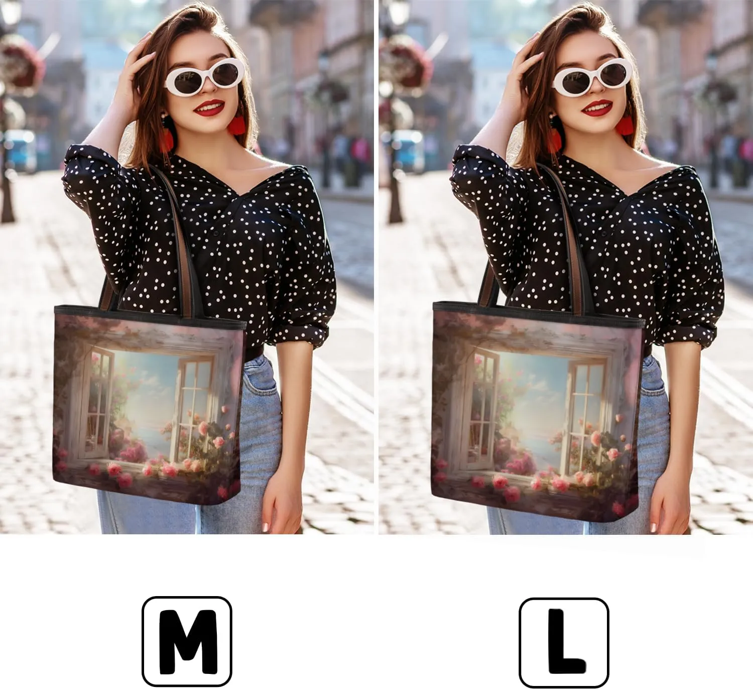 Tote Bag for Women with Zipper Large Capacity Top Handle Casual Shoulder Bag Handbag Reusable Shopping