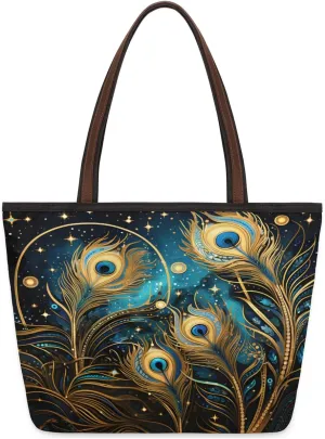 Tote Bag for Women with Zipper Large Capacity Top Handle Casual Shoulder Bag Handbag Reusable Shopping
