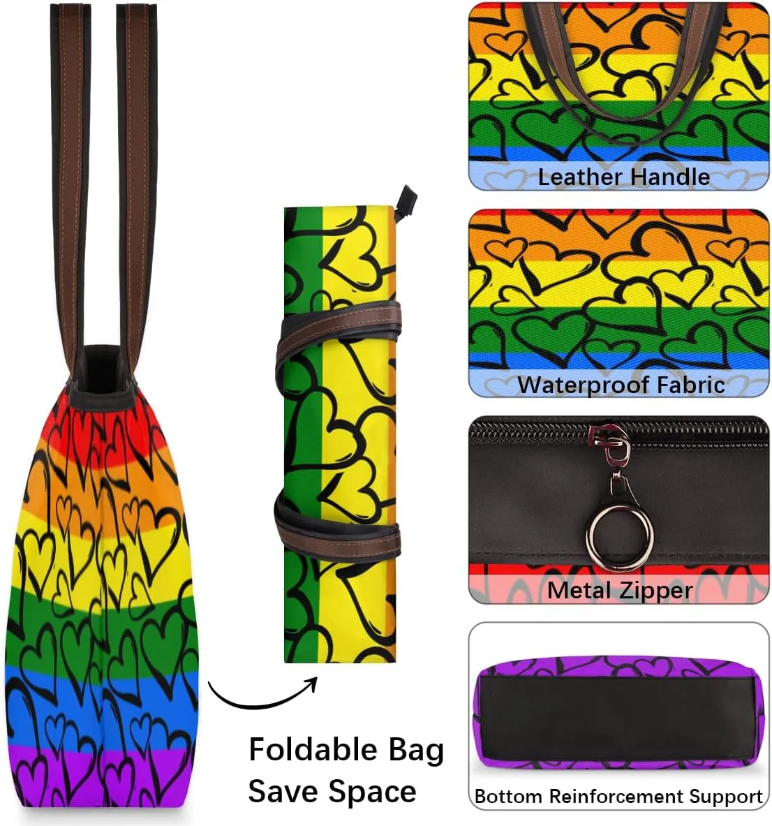 Tote Bag for Women with Zipper Large Capacity Top Handle Casual Shoulder Bag Handbag Reusable Shopping