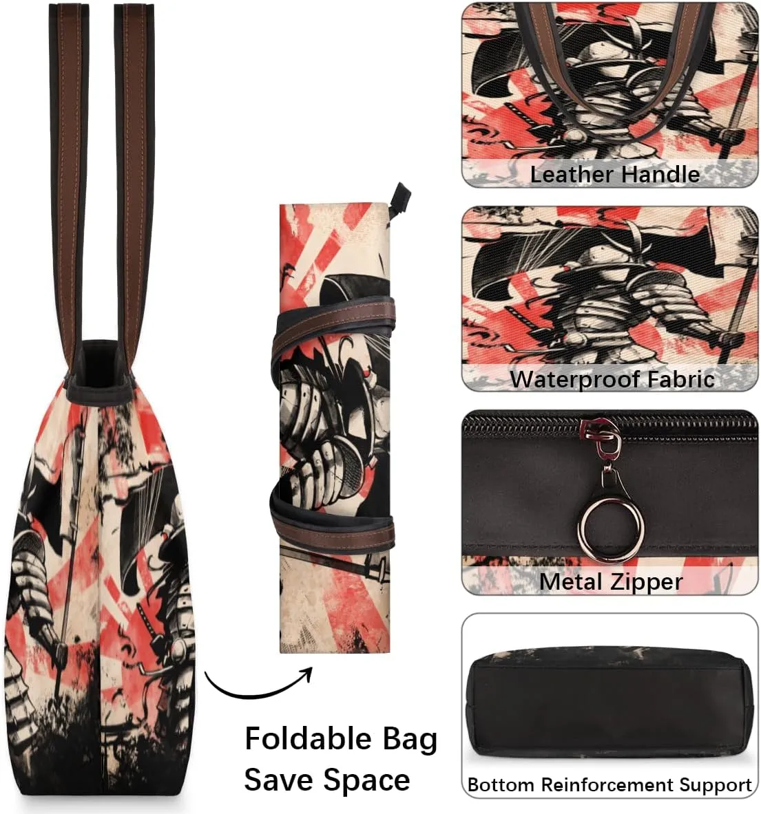 Tote Bag for Women with Zipper Large Capacity Top Handle Casual Shoulder Bag Handbag Reusable Shopping