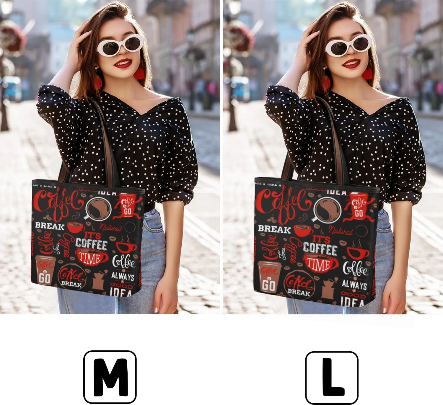 Tote Bag for Women with Zipper Large Capacity Top Handle Casual Shoulder Bag Handbag Reusable Shopping