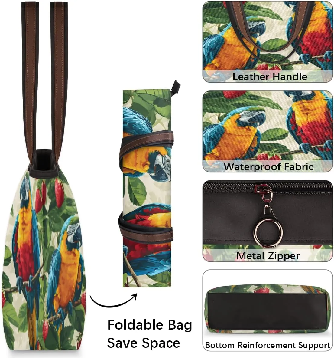 Tote Bag for Women with Zipper Large Capacity Top Handle Casual Shoulder Bag Handbag Reusable Shopping