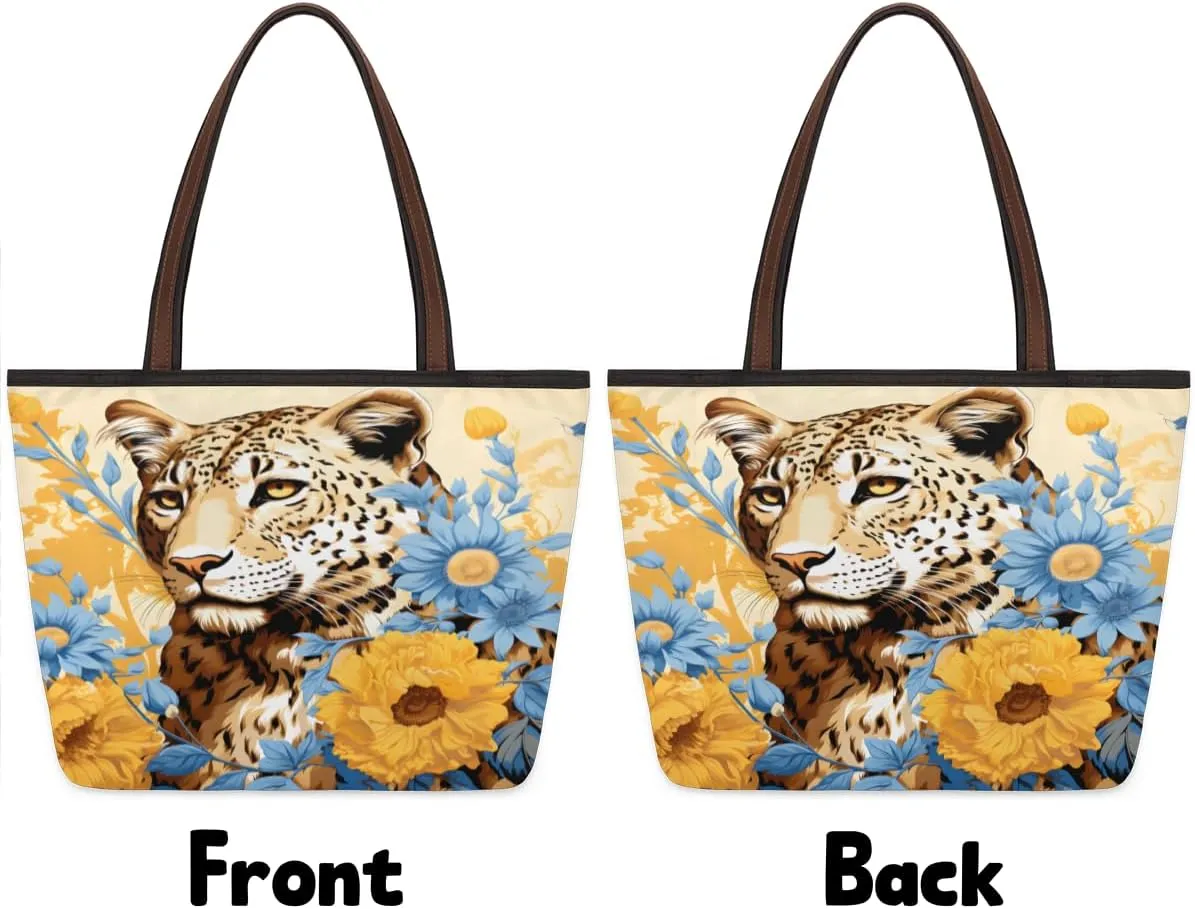 Tote Bag for Women with Zipper Large Capacity Top Handle Casual Shoulder Bag Handbag Reusable Shopping