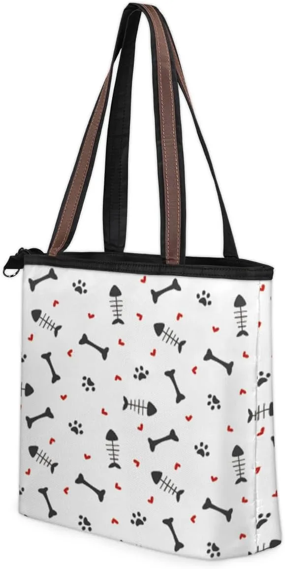 Tote Bag for Women with Zipper Large Capacity Top Handle Casual Shoulder Bag Handbag Reusable Shopping