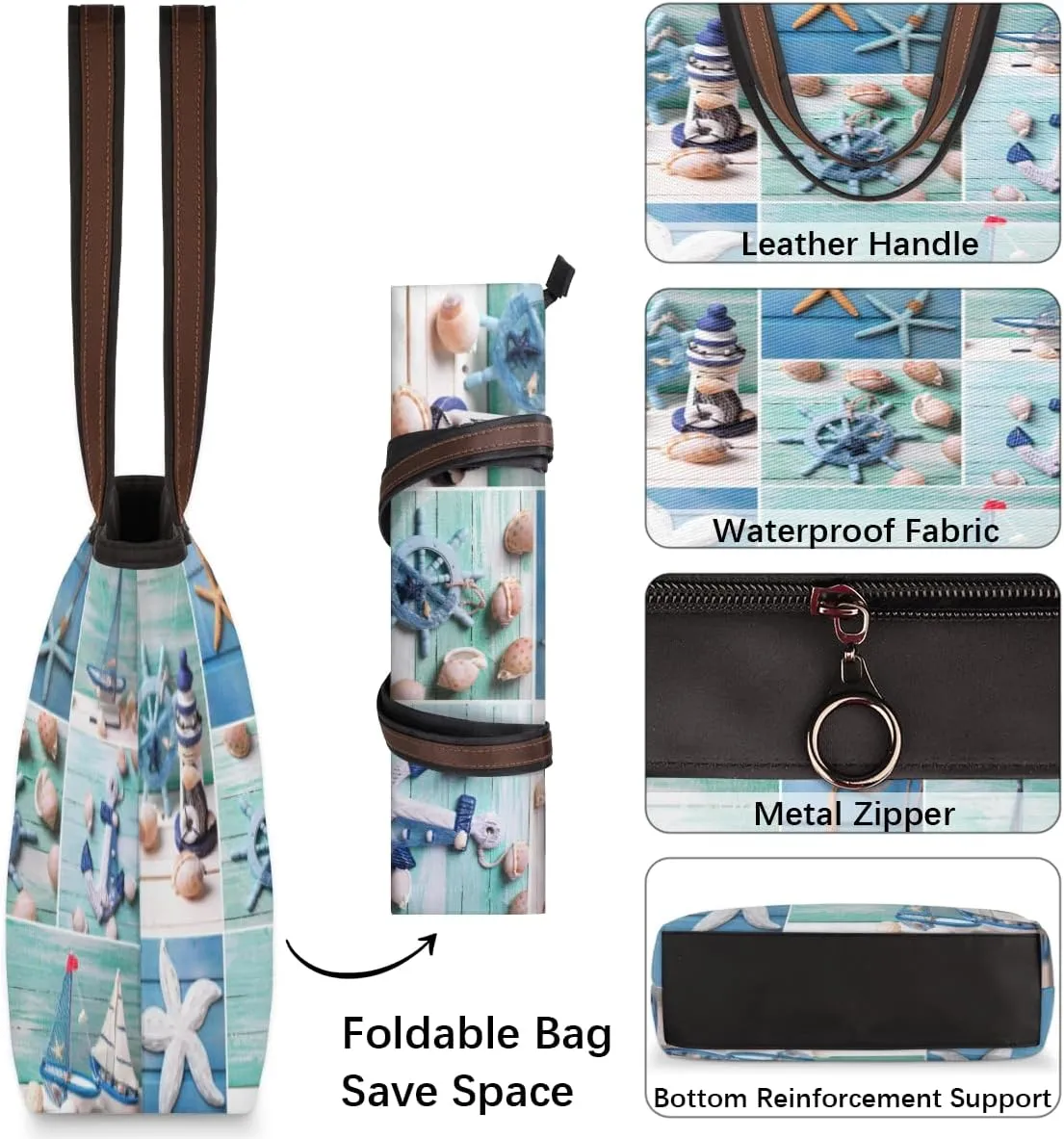 Tote Bag for Women with Zipper Large Capacity Top Handle Casual Shoulder Bag Handbag Reusable Shopping
