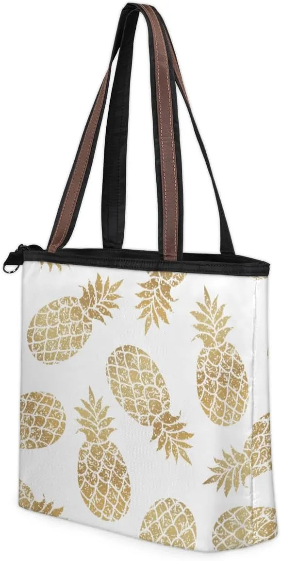 Tote Bag for Women with Zipper Large Capacity Top Handle Casual Shoulder Bag Handbag Reusable Shopping