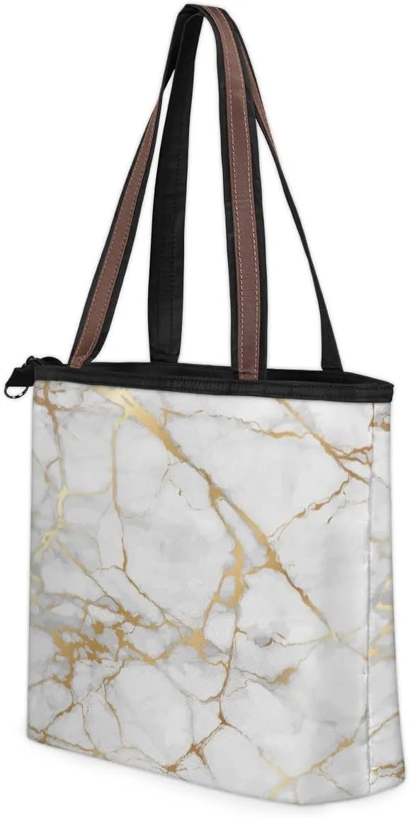 Tote Bag for Women with Zipper Large Capacity Top Handle Casual Shoulder Bag Handbag Reusable Shopping