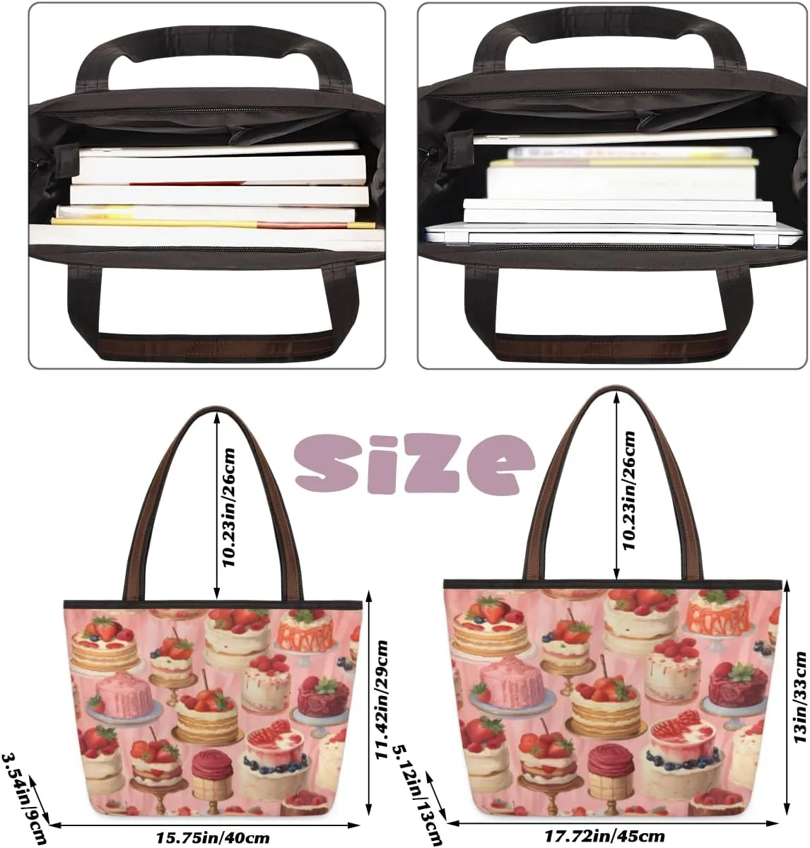 Tote Bag for Women with Zipper Large Capacity Top Handle Casual Shoulder Bag Handbag Reusable Shopping