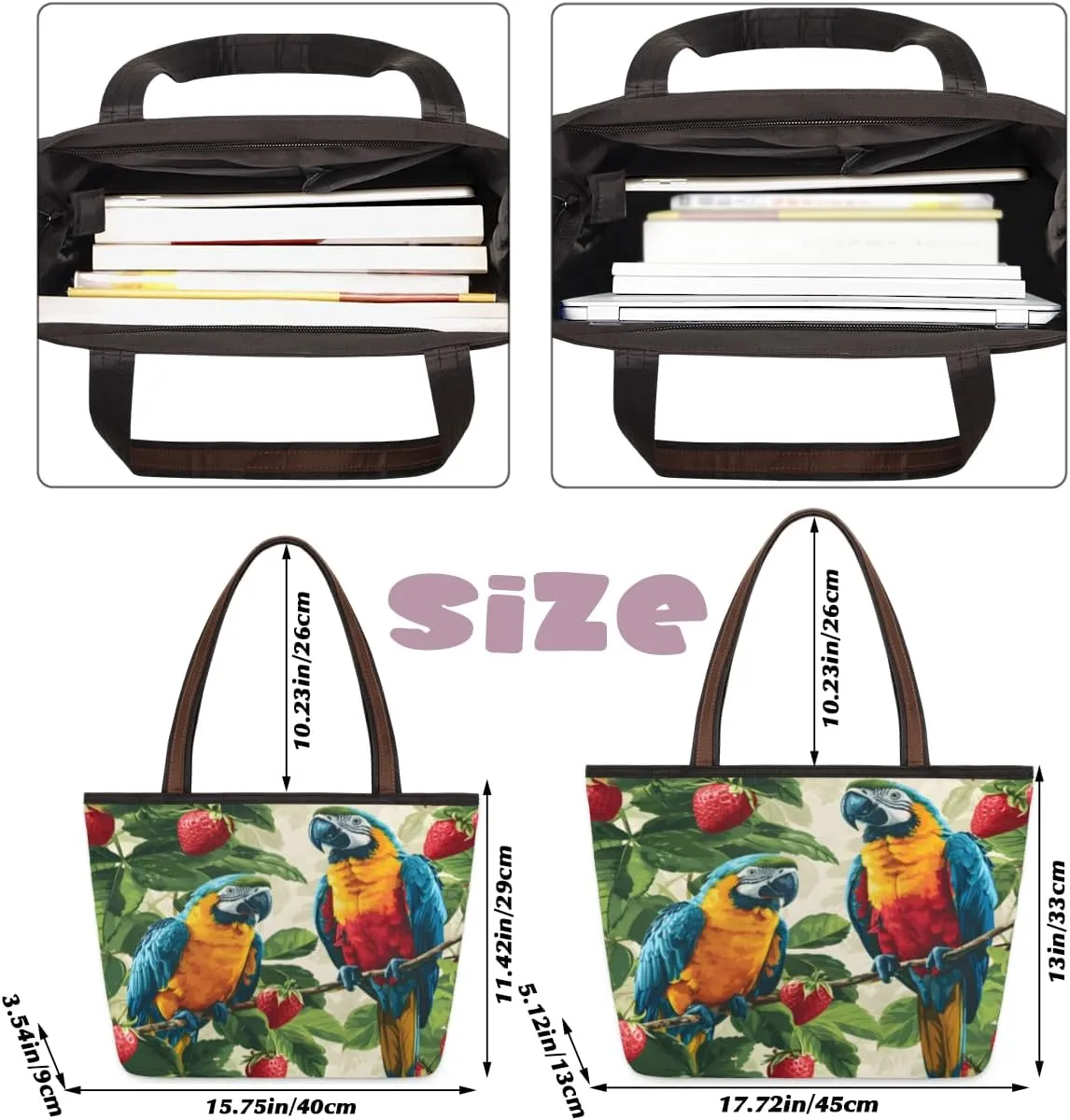 Tote Bag for Women with Zipper Large Capacity Top Handle Casual Shoulder Bag Handbag Reusable Shopping