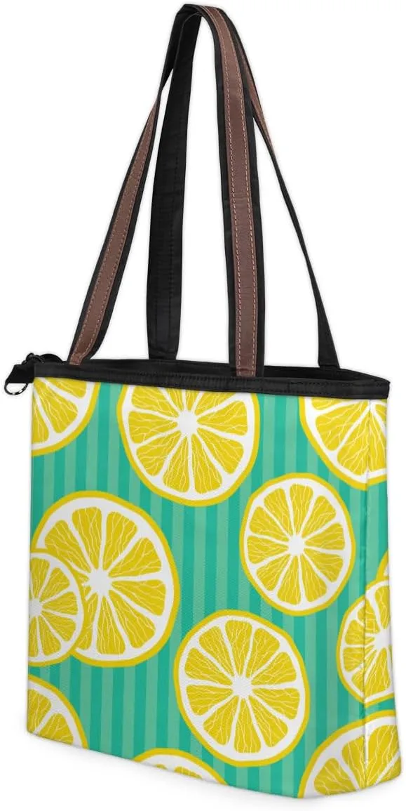 Tote Bag for Women with Zipper Large Capacity Top Handle Casual Shoulder Bag Handbag Reusable Shopping