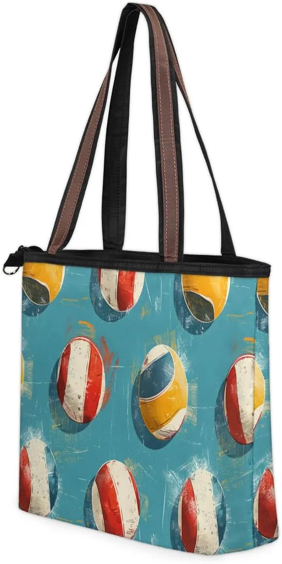 Tote Bag for Women with Zipper Large Capacity Top Handle Casual Shoulder Bag Handbag Reusable Shopping