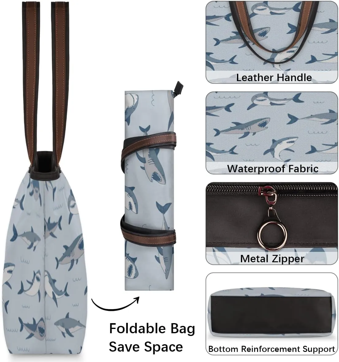 Tote Bag for Women with Zipper Large Capacity Top Handle Casual Shoulder Bag Handbag Reusable Shopping