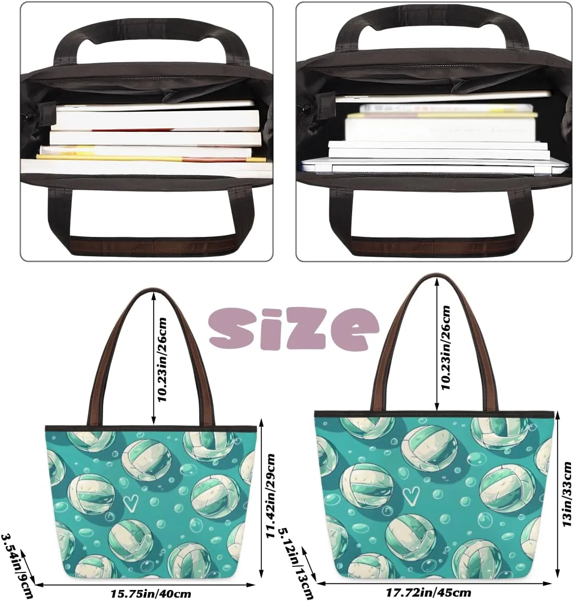 Tote Bag for Women with Zipper Large Capacity Top Handle Casual Shoulder Bag Handbag Reusable Shopping