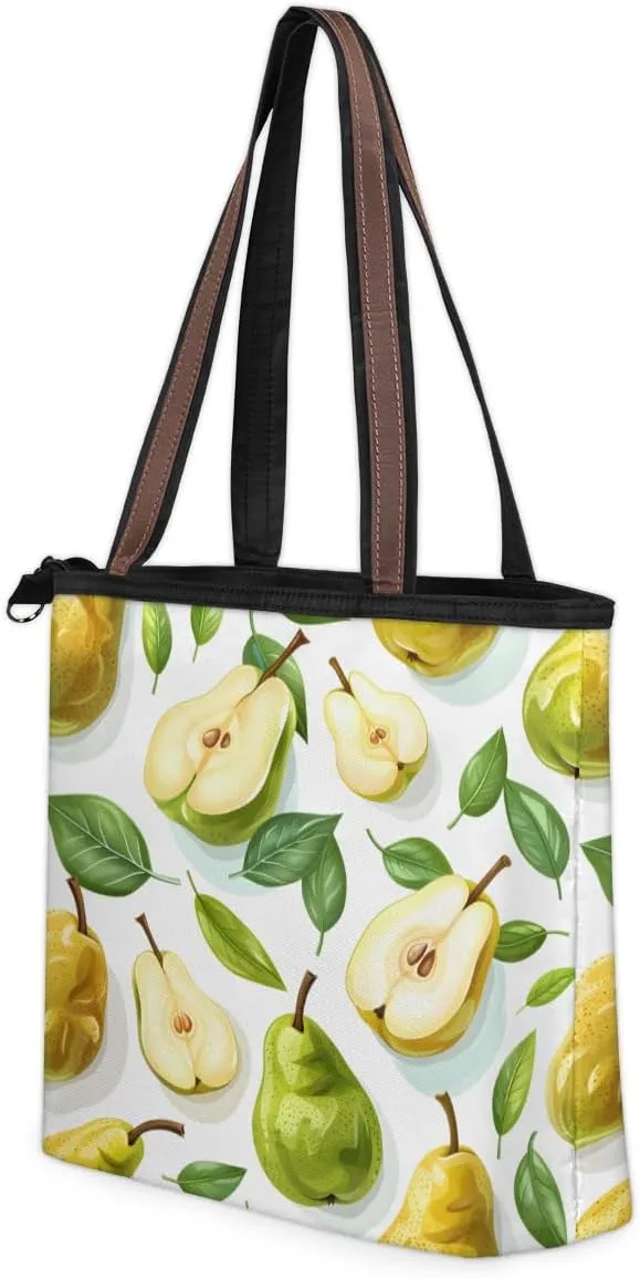Tote Bag for Women with Zipper Large Capacity Top Handle Casual Shoulder Bag Handbag Reusable Shopping