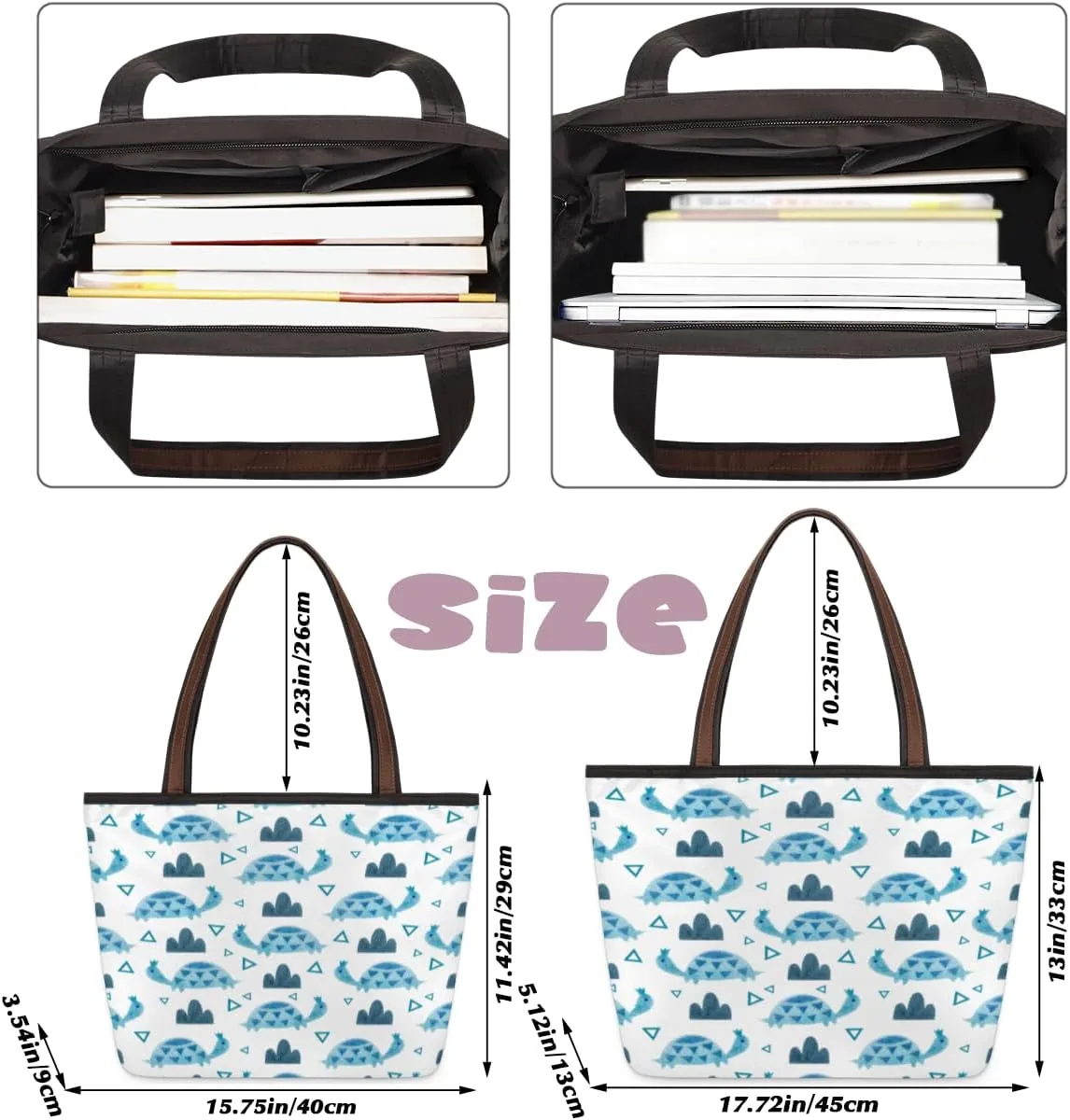 Tote Bag for Women with Zipper Large Capacity Top Handle Casual Shoulder Bag Handbag Reusable Shopping