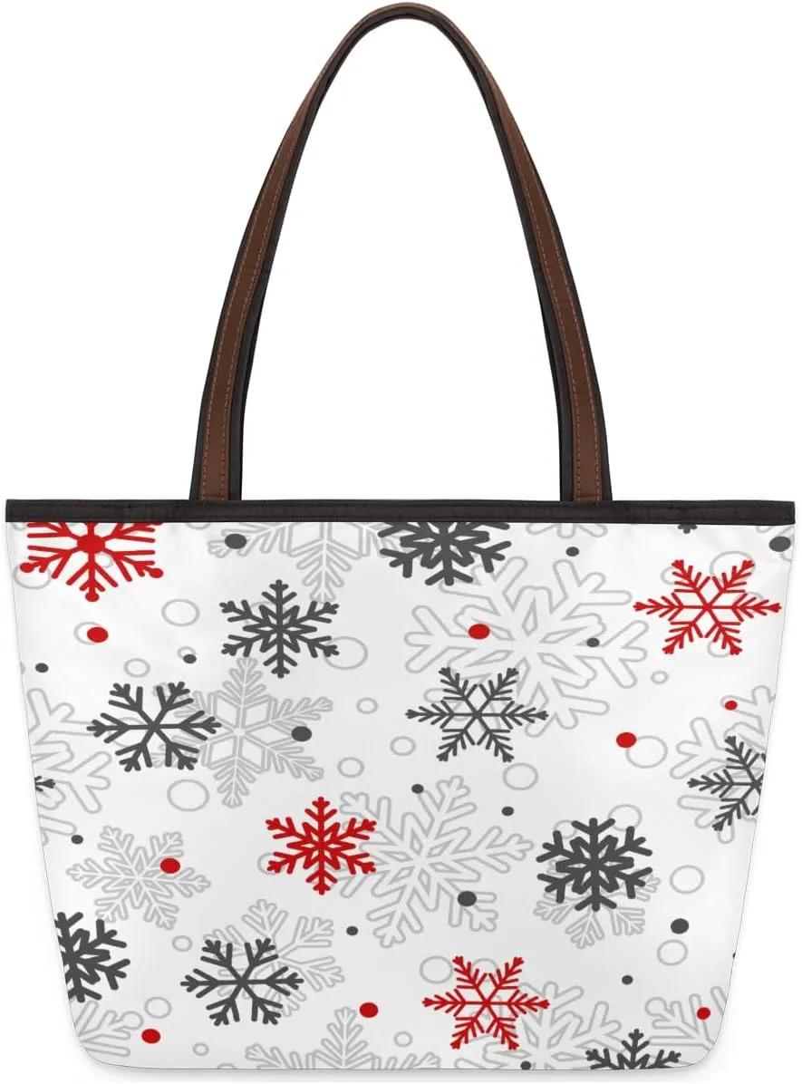 Tote Bag for Women with Zipper Large Capacity Top Handle Casual Shoulder Bag Handbag Reusable Shopping