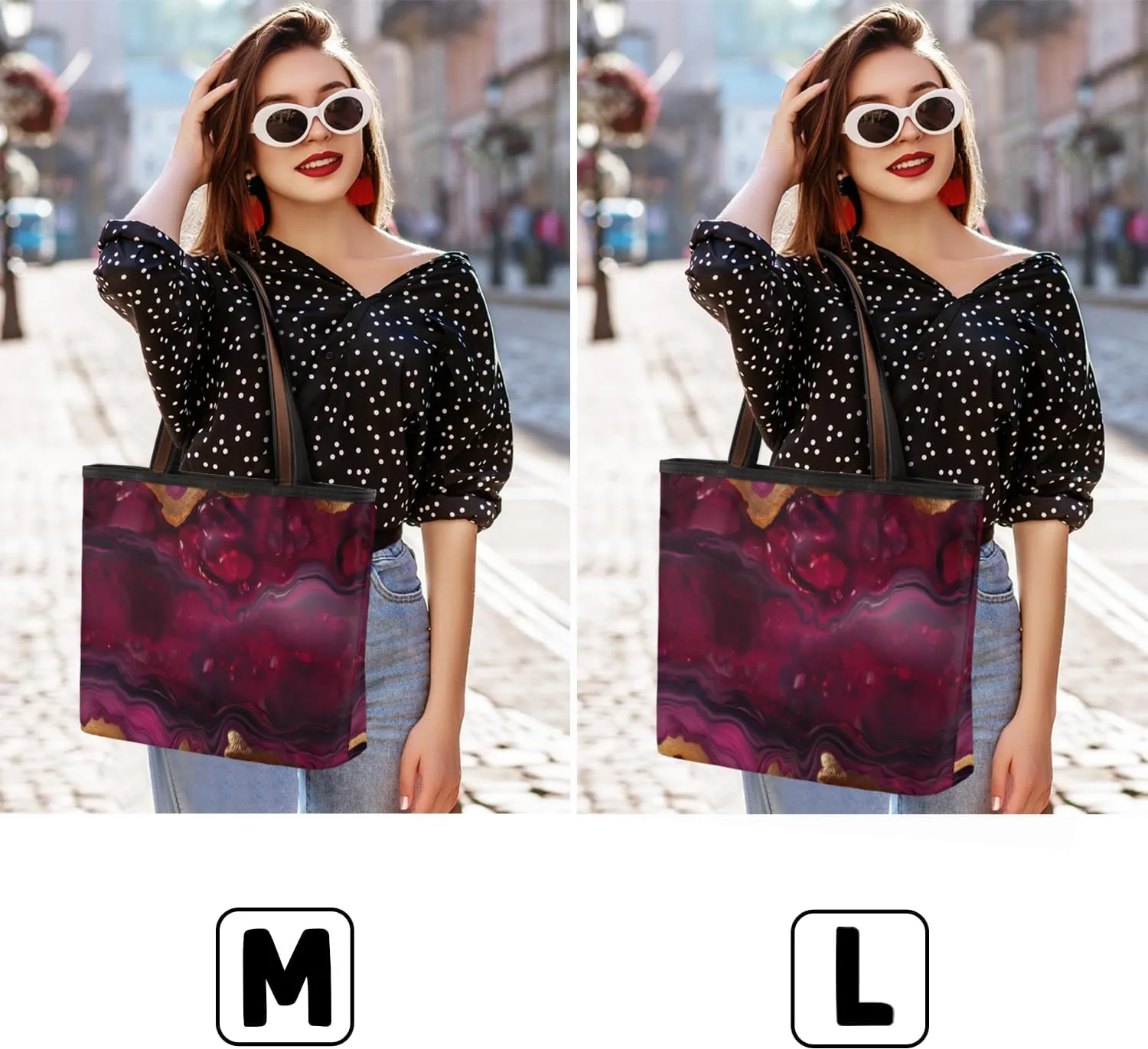 Tote Bag for Women with Zipper Large Capacity Top Handle Casual Shoulder Bag Handbag Reusable Shopping