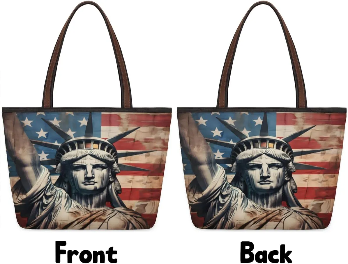 Tote Bag for Women with Zipper Large Capacity Top Handle Casual Shoulder Bag Handbag Reusable Shopping