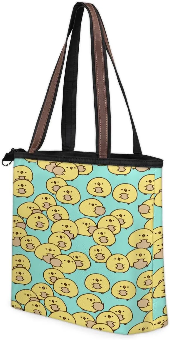 Tote Bag for Women with Zipper Large Capacity Top Handle Casual Shoulder Bag Handbag Reusable Shopping