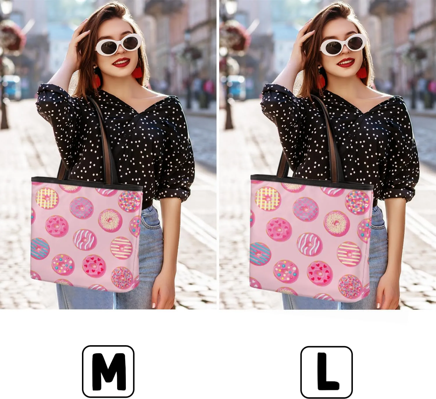 Tote Bag for Women with Zipper Large Capacity Top Handle Casual Shoulder Bag Handbag Reusable Shopping